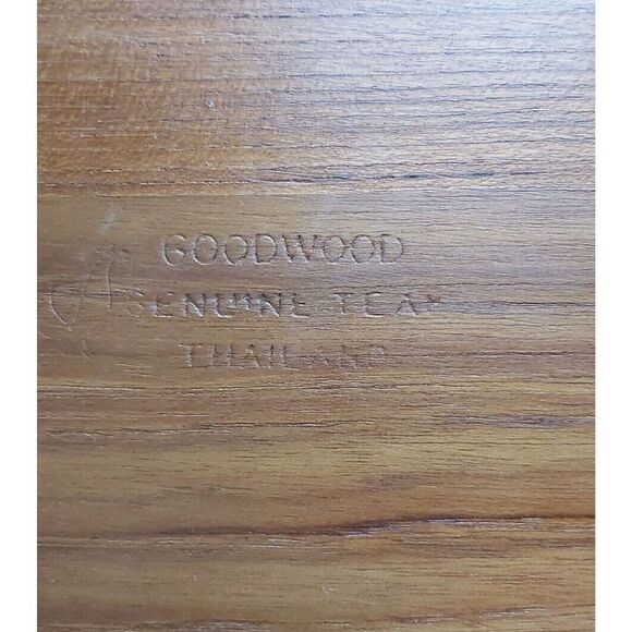 Vintage Goodwood Teak Cheese Charcuterie Board Retro Wheat Tile Board Glass Dome - Picture 5 of 7